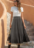 Boho Velvet Pleated Skirt Darla